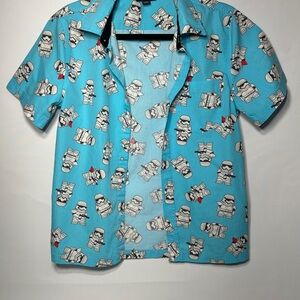Disney Blue Stormtrooper Button Down Shirt